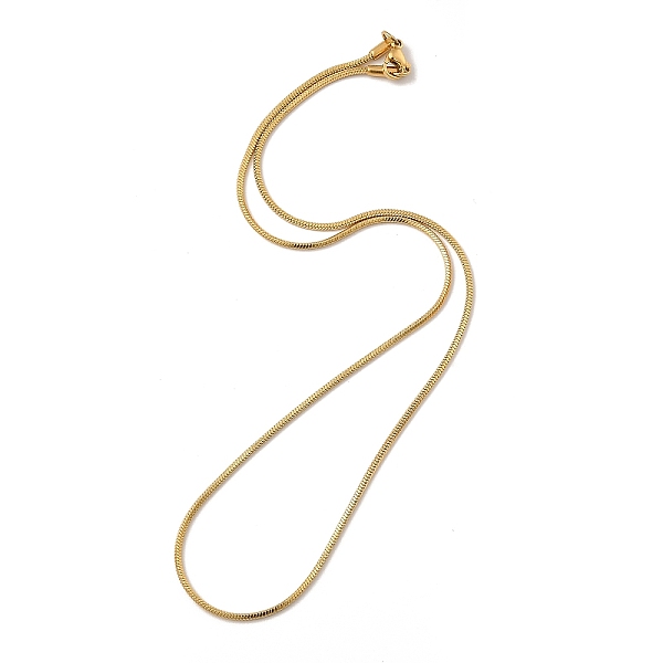 

PandaHall Ion Plating(IP) 304 Stainless Steel Square Snake Chain Necklaces, with Lobster Claw Clasps, Real 18K Gold Plated, 17.95 inch...