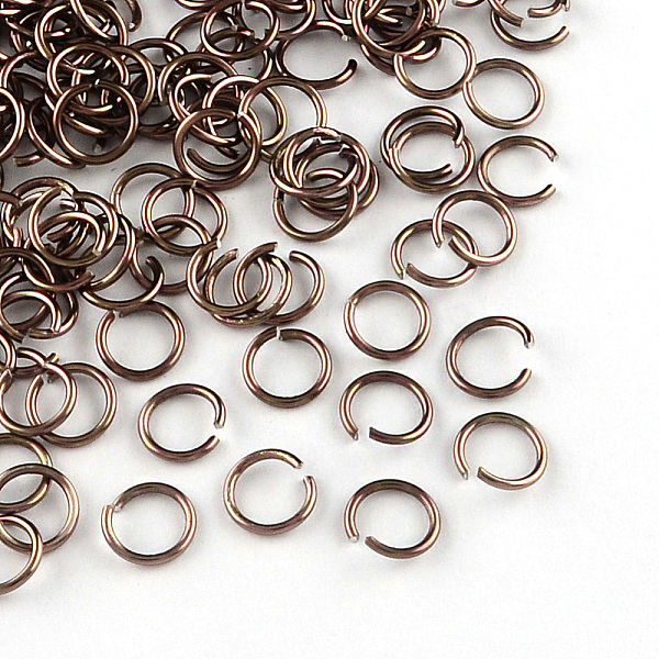 

PandaHall Aluminum Wire Open Jump Rings, Camel, 20 Gauge, 6x0.8mm, Inner Diameter: 5mm, about 2150pcs/50g Aluminum Ring Brown