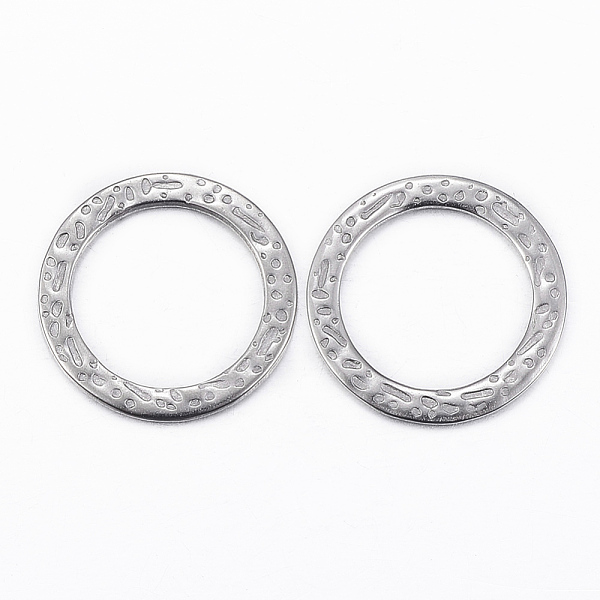 

PandaHall 304 Stainless Steel Linking Rings, Round Ring, Bumpy, Stainless Steel Color, 15x1mm, about 11mm inner diameter 304 Stainless Steel...