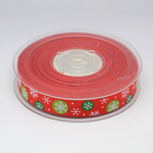 

PandaHall Christmas Snowflake Printed Grosgrain Ribbon for Christmas Gift Package, Red, 3/8 inch(9mm), about 100yards/roll(91.44m/roll)...