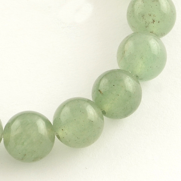 Pierre Naturelle Aventurine Vert Brins De Perles Rondes