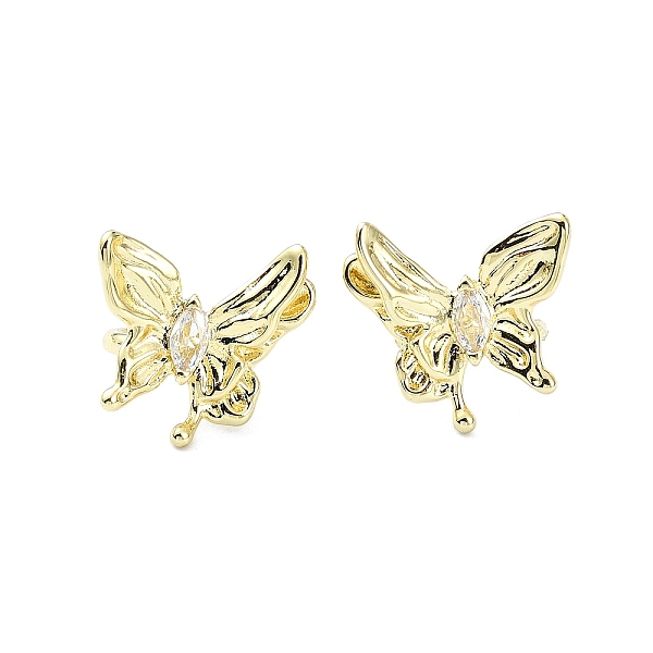 

PandaHall Rack Plating Brass Micro Pave Cubic Zirconia Cuff Earring, Cadmium Free & Lead Free, Long-Lasting Plated, Butterfly, Real 18K Gold..., Clear