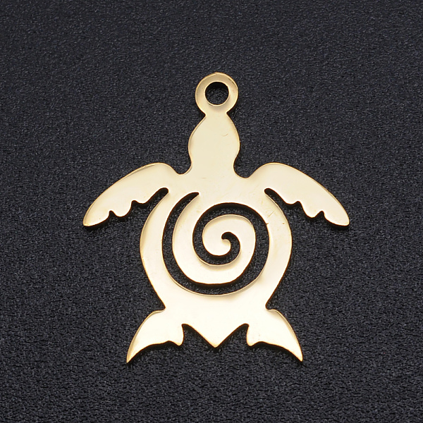 

PandaHall 304 Stainless Steel Pendants, Tortoise, Golden, 19x17x1mm, Hole: 1.5mm 304 Stainless Steel Tortoise