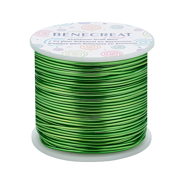 

PandaHall BENECREAT Matte Round Aluminum Wire, Lime Green, 15 Gauge, 1.5mm, 68m/roll Aluminum Round