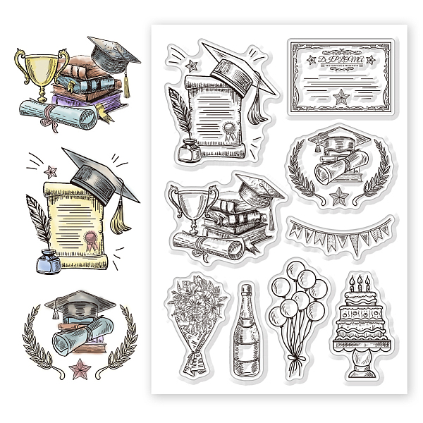 

PandaHall Custom PVC Plastic Clear Stamps, for DIY Scrapbooking, Photo Album Decorative, Cards Making, Mixed Shapes, 160x110mm Plastic Mixed...