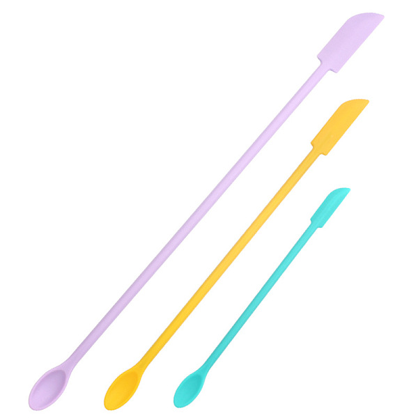 

PandaHall Silicone Baking Spatulas Butter Cake Set, 3 Sizes Double Head Spatula, Bakewere Tool, Mixed Color, 154~304x11~15mm, 3pcs/set..., Multicolor