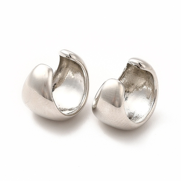 

PandaHall Rack Plating Brass Cuff Earrings for Women, Long-Lasting Plated, Lead Free & Cadmium Free, Platinum, 12x14x10mm Brass
