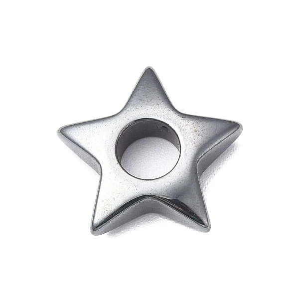 

PandaHall Synthetic Non-magnetic Hematite Pendants, Star Charms, Hematite Plated, 17.5x18.5x4.8mm, Hole: 5.8mm Non-magnetic Hematite Star