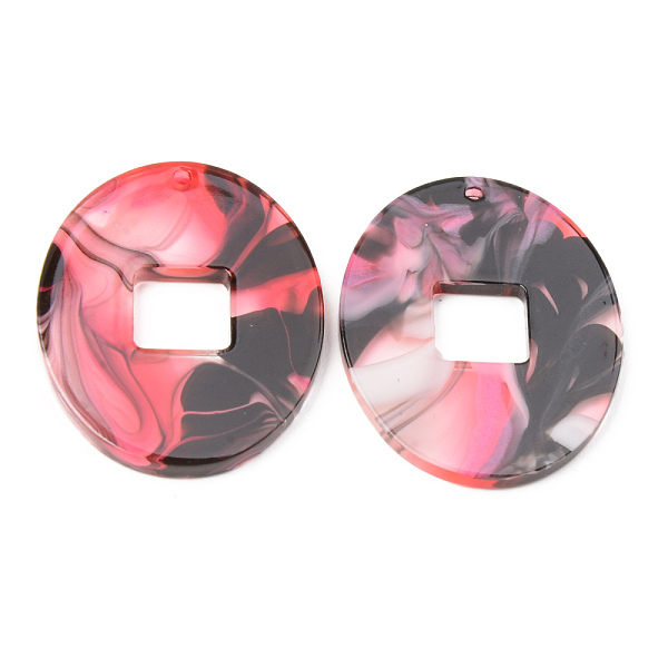 

PandaHall Acrylic Pendants, Oval, Hot Pink, 34x27x2mm, Hole: 1.5mm Acrylic Oval