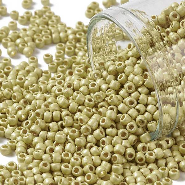 

PandaHall TOHO Round Seed Beads, Japanese Seed Beads, (PF559F) PermaFinish Yellow Gold Metallic Matte, 11/0, 2.2mm, Hole: 0.8mm, about...