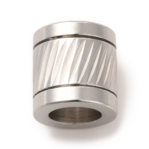 

PandaHall 304 Stainless Steel Glazed European Beads, Large Hole Beads, Column, Stainless Steel Color, 10x10mm, Hole: 6mm 304 Stainless Steel...
