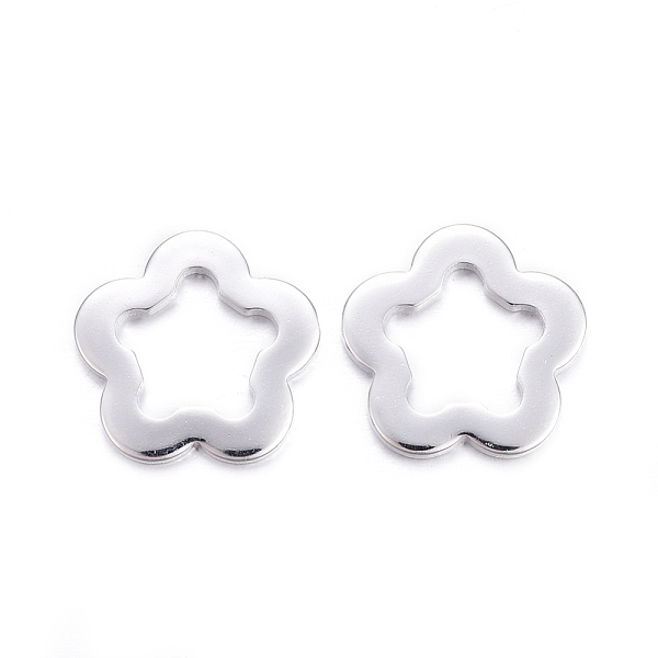 

PandaHall 201 Stainless Steel Links connectors, Flower, Silver Color Plated, 11x11.5x1mm, Hole: 6.5mm 201 Stainless Steel Flower