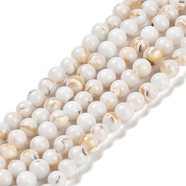 Assemblage de perles en pierre synthétique et en coquillage de troca
