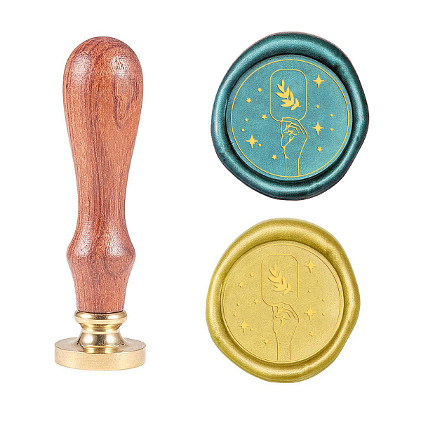 

PandaHall Wax Seal Stamp Set, Sealing Wax Stamp Solid Brass Head, Wood Handle Retro Brass Stamp Kit Removable, for Envelopes Invitations...