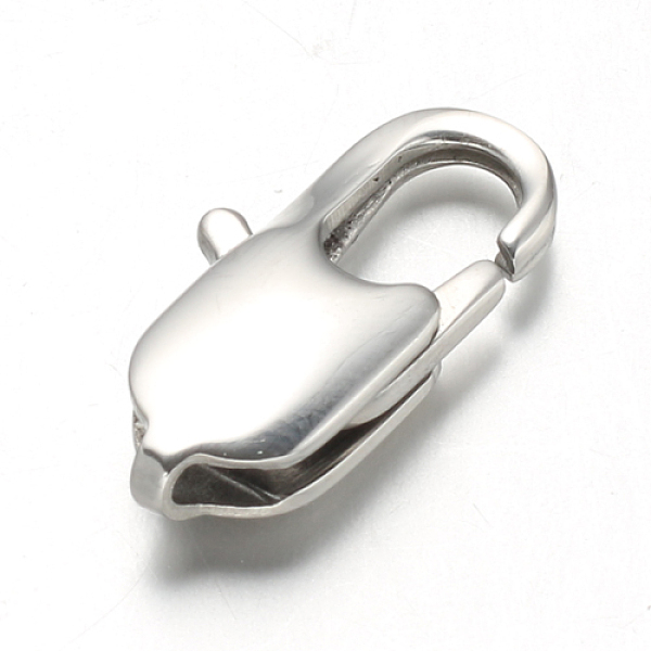 

PandaHall 304 Stainless Steel Lobster Claw Clasps, Stainless Steel Color, 18x9x4mm, Hole: 1x1.5mm 304 Stainless Steel Others