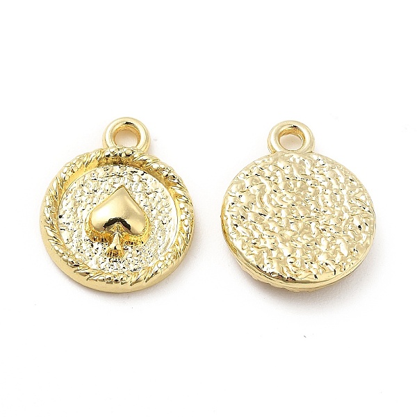 

PandaHall Rack Plating Alloy Charms, Cadmium Free & Lead Free, Flat Round with Spade Sign, Light Gold, 14.5x12x2.5mm, Hole: 1.6mm Alloy Flat...