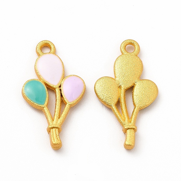 

PandaHall Rack Plating Alloy Enamel Pendants, Matte Gold Color, Balloon Charm, Colorful, 23.3x12.7x3mm, Hole: 1.6mm Alloy+Enamel Balloon