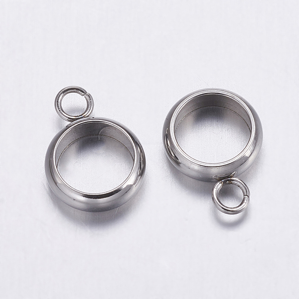 

PandaHall 304 Stainless Steel Tube Bails, Loop Bails, Ring, Stainless Steel Color, 11x8x2.5mm, Hole: 2mm, Inner Diameter: 6mm 304 Stainless...