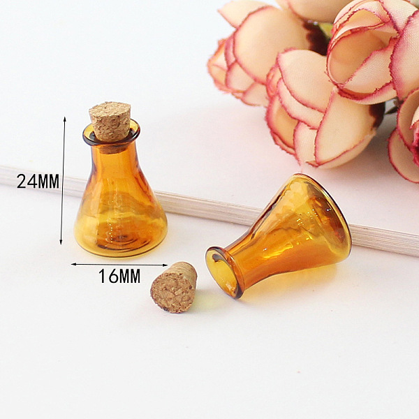 

PandaHall Miniature Glass Bottles, with Cork Stoppers, Empty Wishing Bottles, for Dollhouse Accessories, Jewelry Making, Bottle Pattern..., Gold