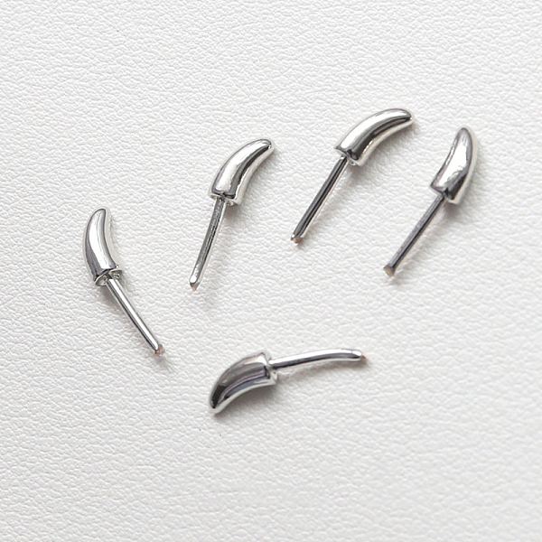 

PandaHall Brass Head Pins, for Ghost Witch Baroque Pearl Making, Cat Tail, Platinum, 6x3mm Brass