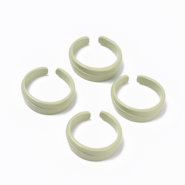 

PandaHall Spray Painted Alloy Cuff Rings, Open Rings, Cadmium Free & Lead Free, Dark Sea Green, US Size 6 1/2(16.9mm) Alloy