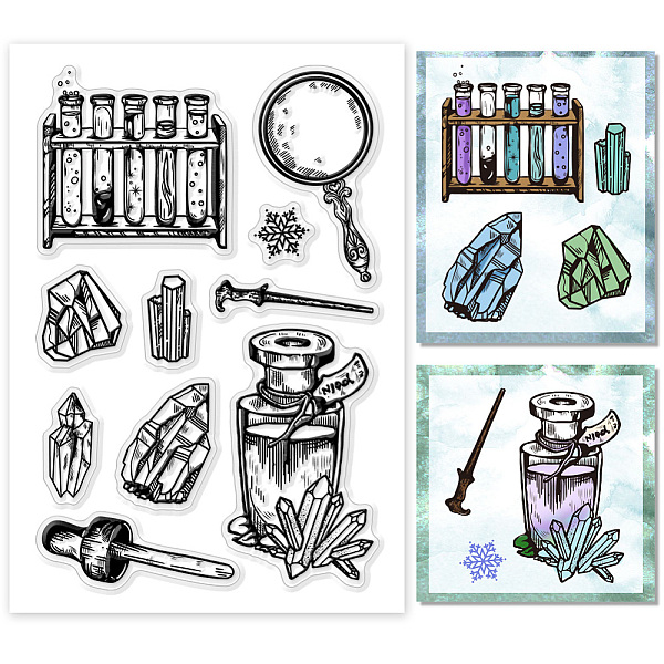 

PandaHall Custom PVC Plastic Clear Stamps, for DIY Scrapbooking, Photo Album Decorative, Cards Making, Mixed Shapes, 160x110x3mm Plastic...