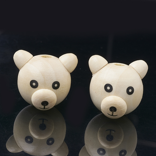 

PandaHall Natural Wooden Beads, Bear, PapayaWhip, 26x28x27.5mm, Hole: 5mm Wood Bear Orange