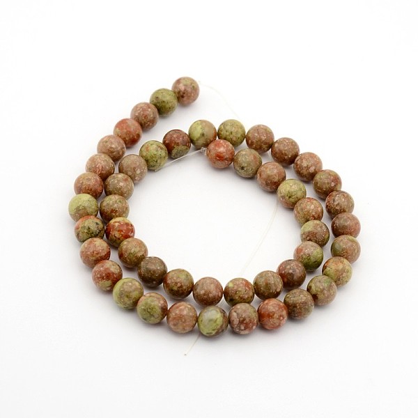 

PandaHall Natural Gemstone Round Bead Strands, Dyed, Unakite, 3mm, Hole: 0.6~0.7mm, about 135pcs/strand, 15.7 inch Unakite Round
