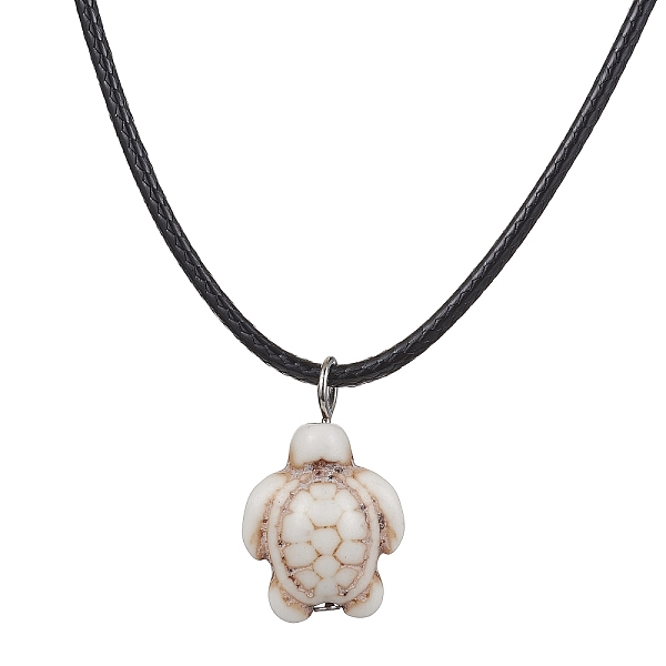 

PandaHall Synthetic Turquoise Pendant Necklaces, Tortoise, White, 17.40 inch(44.2cm) Synthetic Turquoise Tortoise White