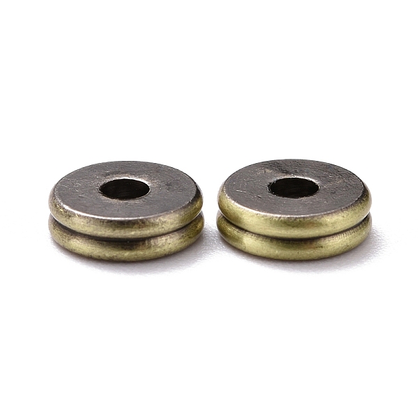 

PandaHall Tibetan Style Brass Beads, Cadmium Free & Lead Free, Flat Round, Brushed Antique Bronze, 6.5x2mm, Hole: 2mm Brass Flat Round