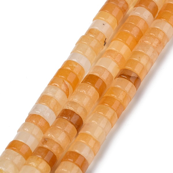 

PandaHall Natural Topaz Jade Beads Strands, Heishi Beads, Flat Round/Disc, 6x3mm, Hole: 1mm, about 119~131pcs/strand, 14.76~15.74 inch...