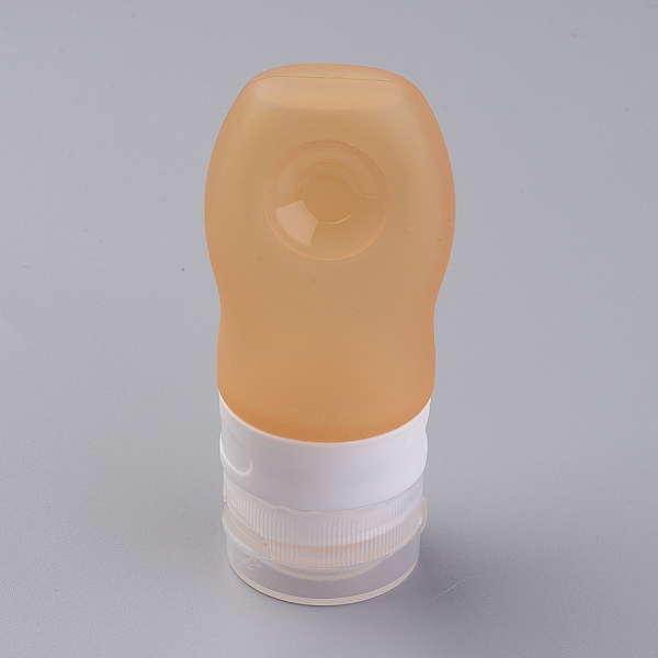 

PandaHall Creative Portable Silicone Points Bottling, Shower Shampoo Cosmetic Emulsion Storage Bottle, Orange, 93x42mm, Capacity: about 37ml...