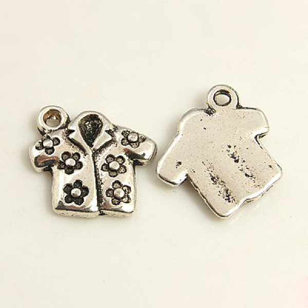 

PandaHall Tibetan Style Alloy Pendant, Hawaiian Shirt, Cadmium Free & Nickel Free & Lead Free, Antique Silver Color, about 15mm long, 16mm...