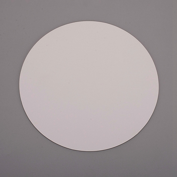 PandaHall Painting Canvas Panel Drawing Boards, Round Canvas Panels, for DIY Art Painting, White, 20x0.3cm Cloth Flat Round White