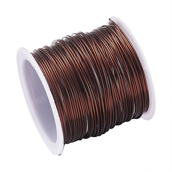PandaHall Round Copper Wire Copper Beading Wire for Jewelry Making, Long-Lasting Plated, Saddle Brown, 20 Gauge, 0.8mm, about 26.24 Feet...