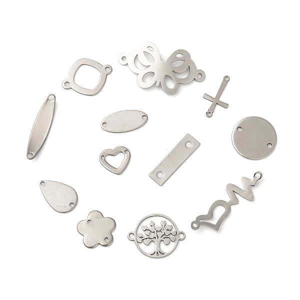 

PandaHall 304 Stainless Steel Links Connectors, Mixed Shapes, Stainless Steel Color, 9~41.5x6~30x0.5~4mm, Hole: 0.8~9mm 304 Stainless Steel...