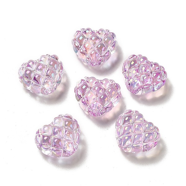 

PandaHall Transparent Acrylic Beads, Heart, Violet, 17.2~17.4x20~20.4x9.6mm, Hole: 3~3.2mm Acrylic Heart Purple