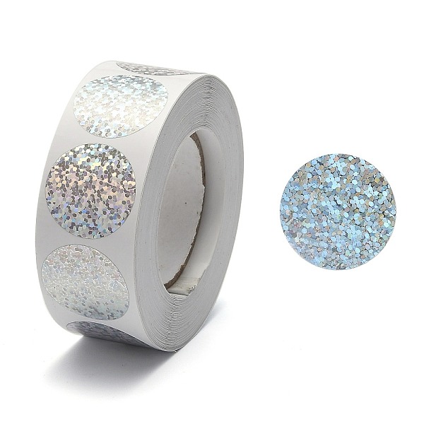 

PandaHall Self-Adhesive Blank Gift Tag Glitter Foil Sticker Labels, Adhesive Labels, for Festive, Hoilday, Wedding Presents, Silver, Sticker...