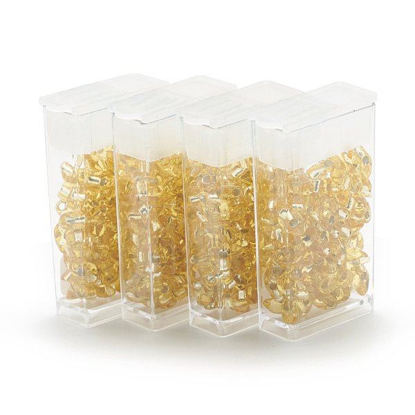 

PandaHall MiYuki Long Magatama Beads, Japanese Seed Beads, (LMA3) Silver Lined Gold, 7x4mm, Hole: 1mm, about 80pcs/box, net weight: 10g/box...