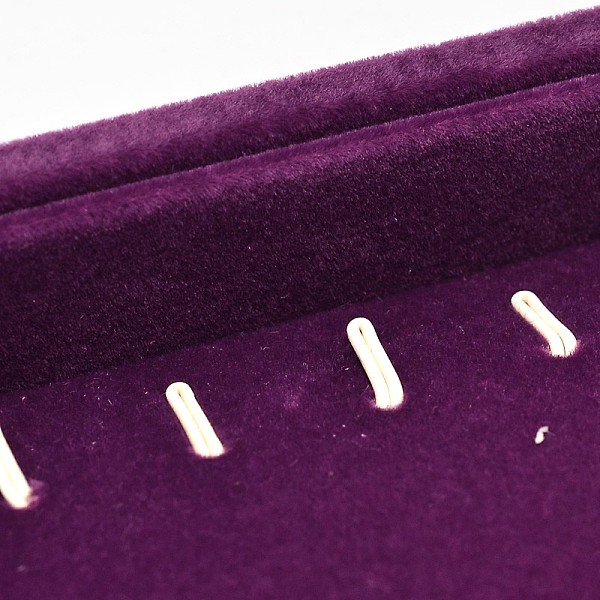 

PandaHall Wooden Cuboid Jewelry Jewelry Bracelet Displays, Covered with Velvet, Purple, 20x15x3.1cm Velvet Purple