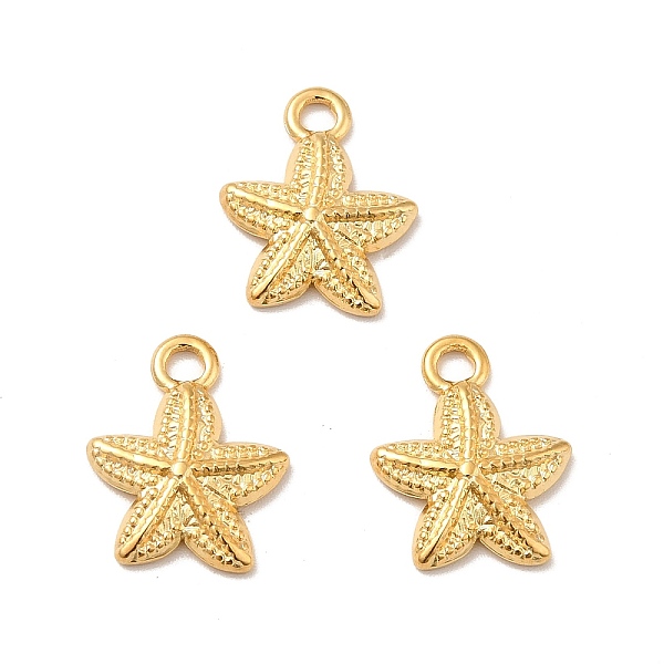 

PandaHall Ion Plating(IP) 304 Stainless Steel Pendants, Starfish Charms, Real 18K Gold Plated, 15.5x13x2.5mm, Hole: 2mm 304 Stainless Steel...