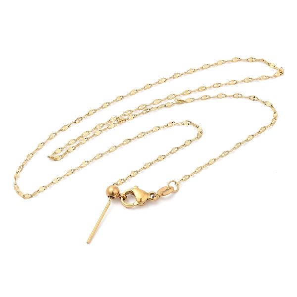 

PandaHall 304 Stainless Steel Dapped Chain Necklace for Women, for Beadable Necklace Making, Golden, 16.77 inch(42.6cm) 304 Stainless Steel...
