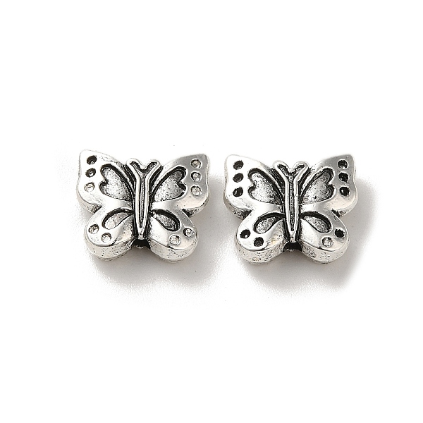 

PandaHall Tibetan Style Alloy Beads, Cadmium Free & Lead Free, Butterfly, Antique Silver, 11.5x13.5x5mm, Hole: 1.6mm, about 446pcs/1000g...