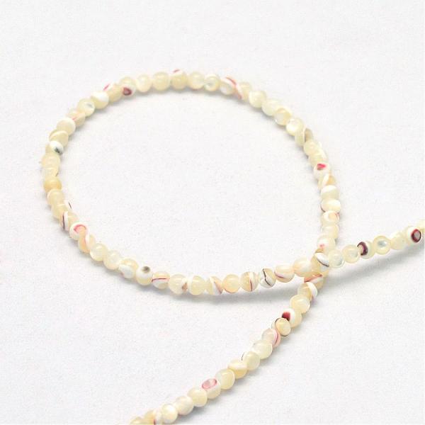 

PandaHall Natural Trochid Shell/Trochus Shell Bead Strands, Round, Light Goldenrod Yellow, 2~2.5mm, Hole: 0.3mm, about 175~180pcs/strand...