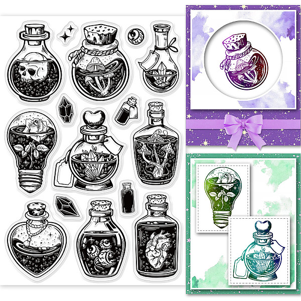 

PandaHall Custom PVC Plastic Clear Stamps, for DIY Scrapbooking, Photo Album Decorative, Cards Making, Pill Bottle Pattern, 160x110x3mm...