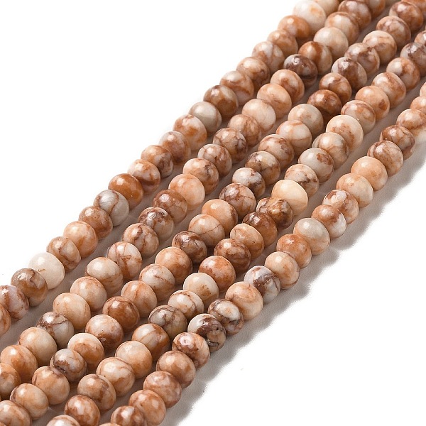 

PandaHall Natural Red Netstone Beads Strands, Rondelle, 6x4mm, Hole: 0.8mm, about 90pcs/strand, 14.76~14.96 inch(37.5~38cm) Netstone...
