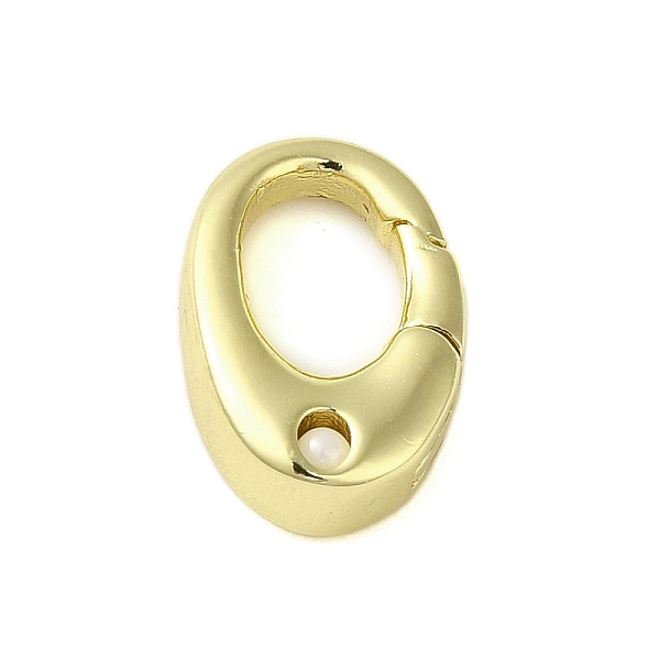 

PandaHall Brass Spring Gate Rings, Oval, Golden, 13x9x4mm, Hole: 1.6mm Brass