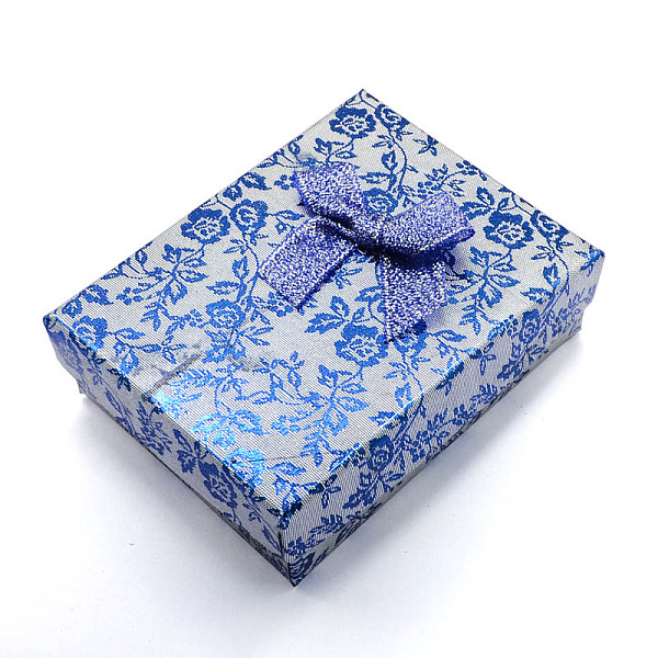 

PandaHall Rectangle Cardboard Jewelry Set Boxes, with Bowknot Outside and Sponge Inside, for Necklaces and Pendants, Light Sky Blue...