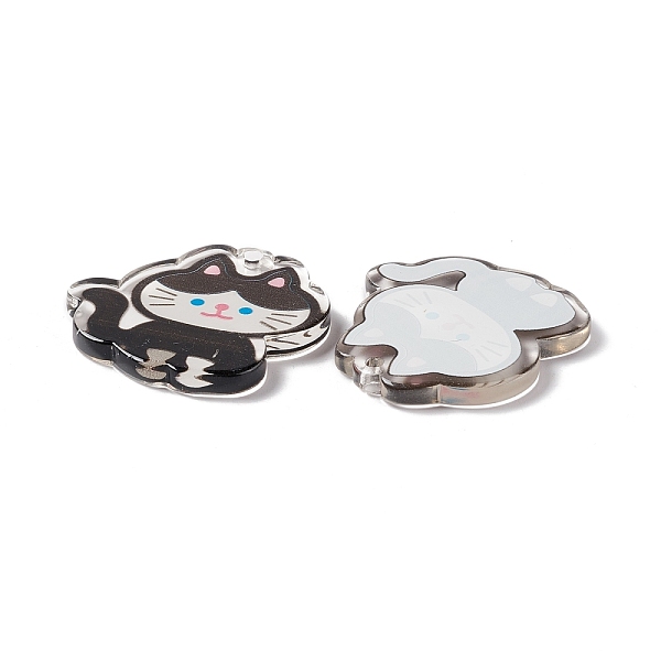 

PandaHall Transparent Acrylic Pendants, Cat, Coconut Brown, 34x35x3.5mm, Hole: 2.4mm Acrylic Cat Shape