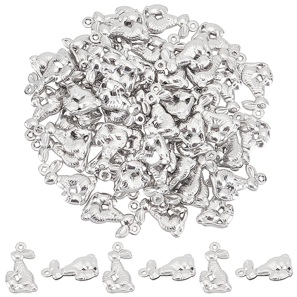

PandaHall Unicraftale 50Pcs Easter 304 Stainless Steel Pendants, Easter Bunny, Stainless Steel Color, 18x10x3.5mm, Hole: 1mm 304 Stainless...